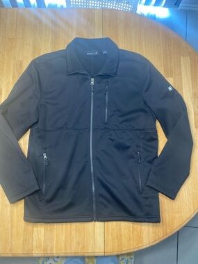 Swiss Tech Men’s Black Softshell Jacket Full Zip Size M